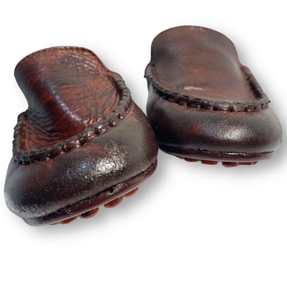 McCoy’s Boys Classic Leather Loafers Chocolate Brown Size 8 Rubber Sole - Picture 10 of 10